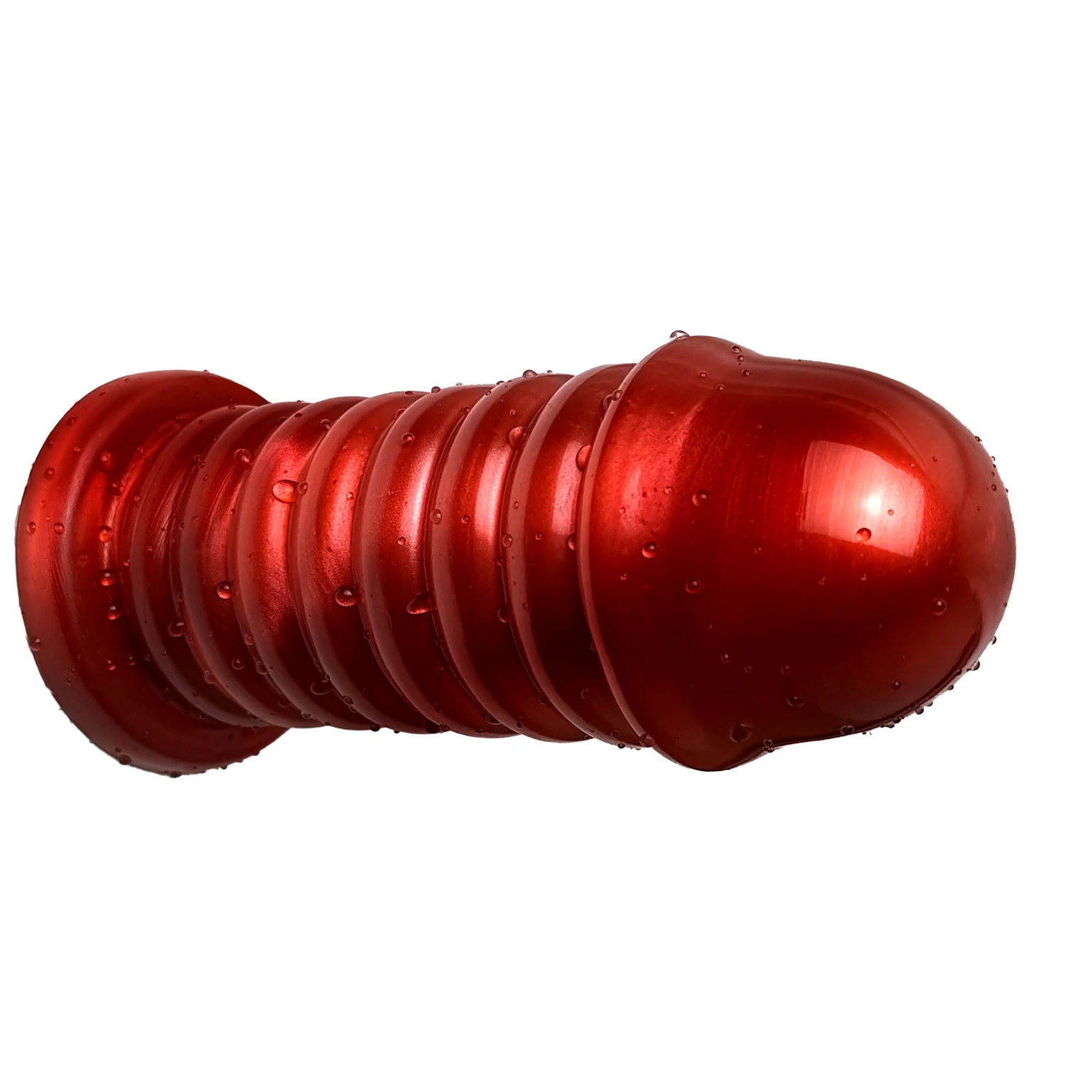 Plug Anal Grande Texturizado Ventosa Dildo Big Butt Plug Treinamento Anal Estimulador Próstata Vermelho - Imagem 5