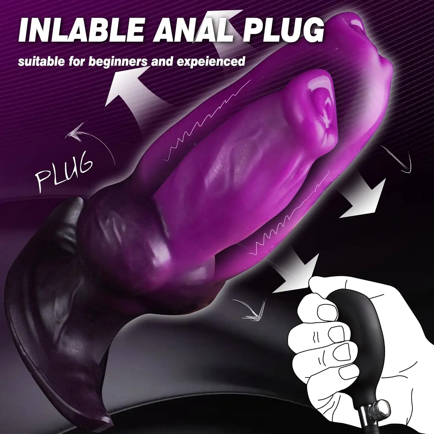 New Inflatable Animal Penis Anal Plug Vagina Anus Dilator Silicone Butt Plug Inflatable Anal Plug Expandable Butt Dilator SexToy New Inflatable Animal Penis Anal Plug Vagina Anus Dilator Silicone Butt Plug Inflatable Anal Plug Expandable Butt Dilator SexToy