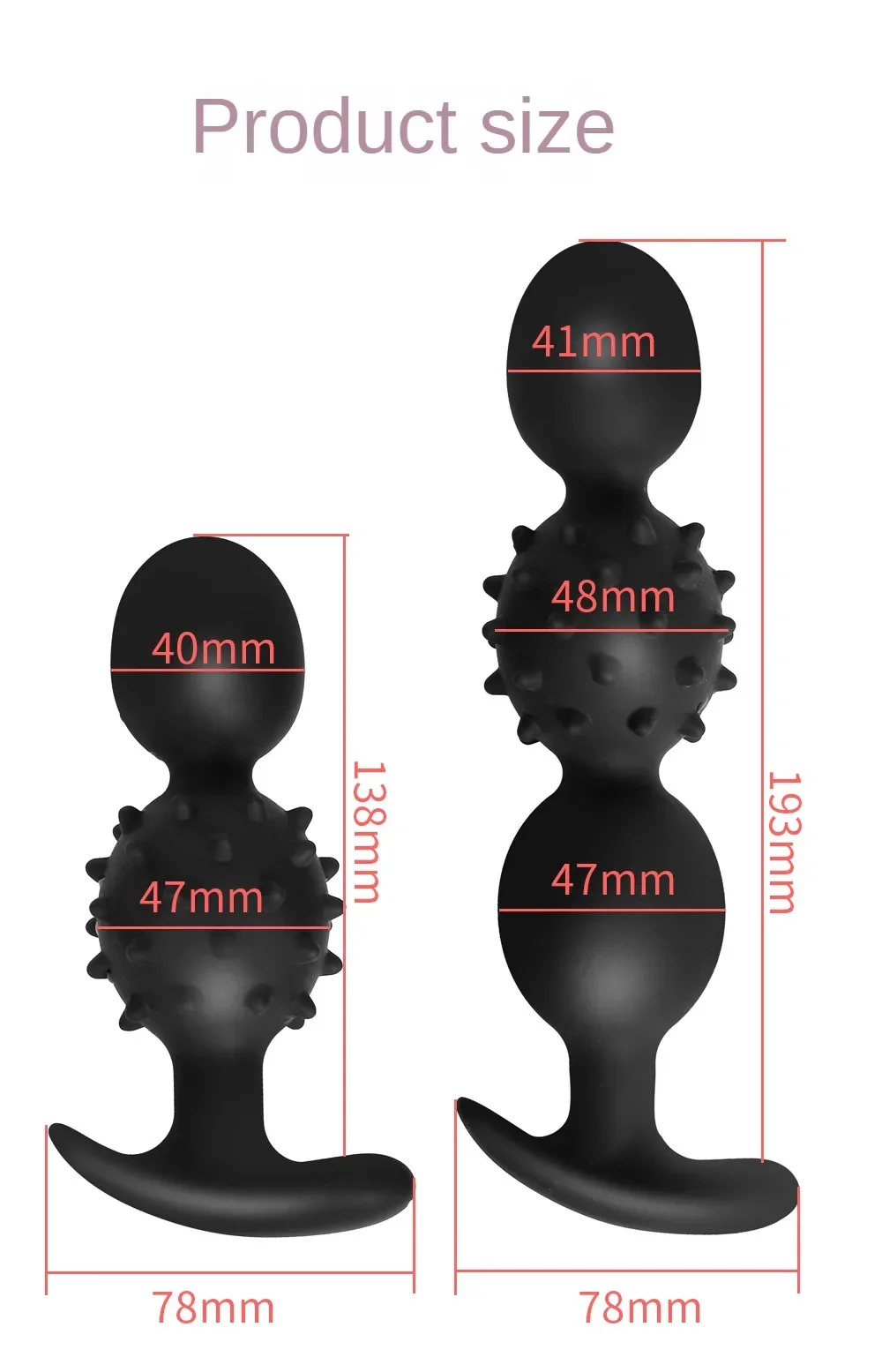 Big Silicone Anal Beads Butt Plug Built in ball Prostate Massage Masturbation Sex Toys for Women Men Gay Couples Adult Games