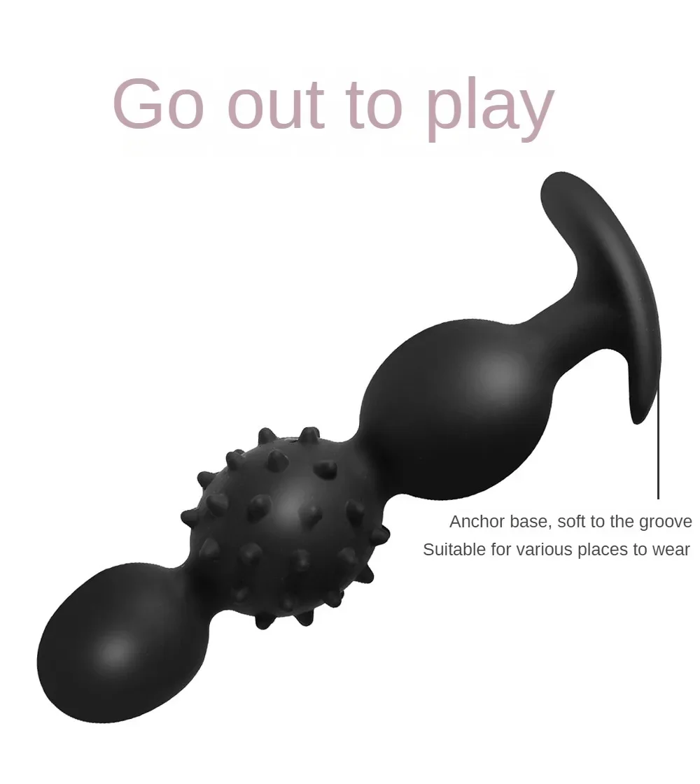 Big Silicone Anal Beads Butt Plug Built in ball Prostate Massage Masturbation Sex Toys for Women Men Gay Couples Adult Games