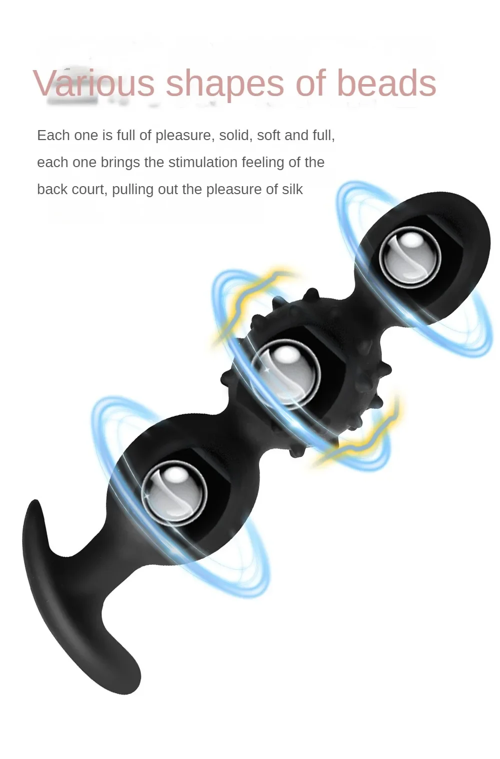 Big Silicone Anal Beads Butt Plug Built in ball Prostate Massage Masturbation Sex Toys for Women Men Gay Couples Adult Games