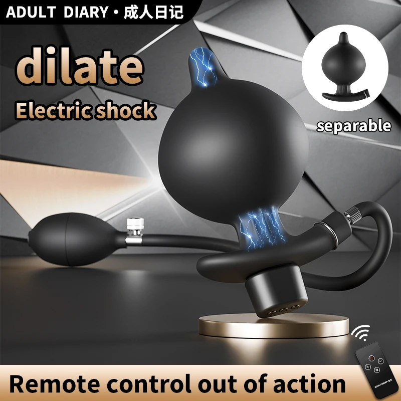 Plug Anal Inflável Choque Elétrico com Controle Remoto
