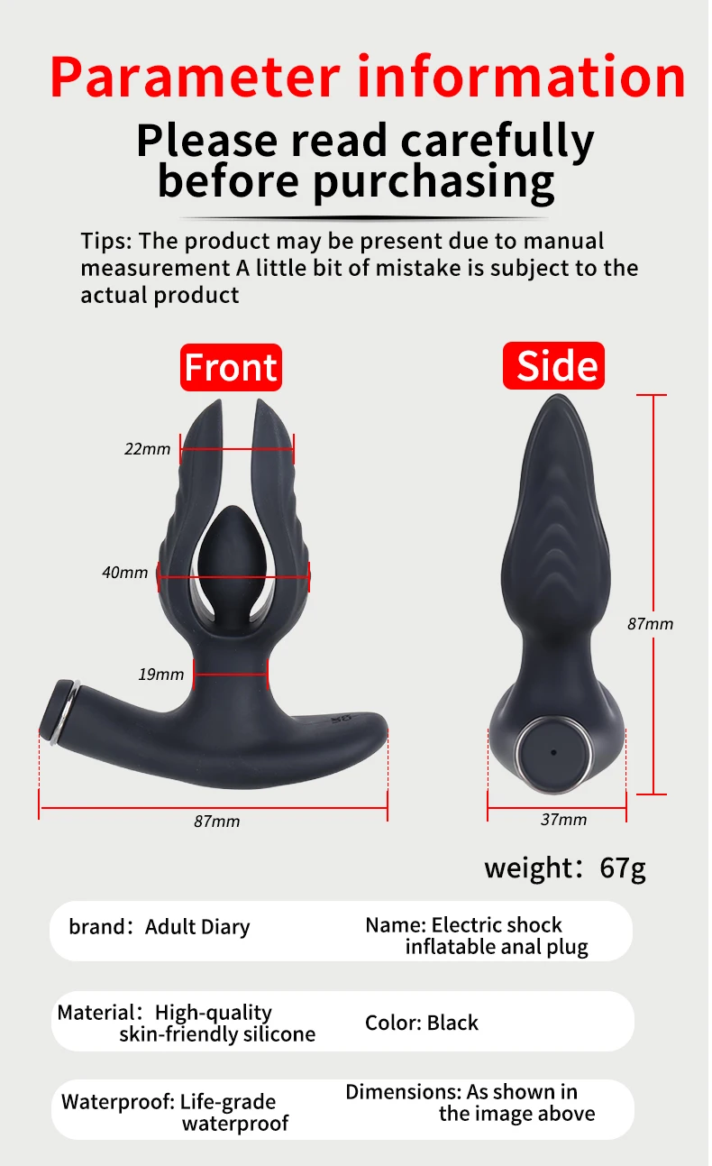 Silicone Inflatable Anal Plug Electric Shock Butt Plug Remote Control Anal Training Kit Anal Dildo Adult Toys Sex Toys for Women Silicone Inflatable Anal Plug Electric Shock Butt Plug Remote Control Anal Training Kit Anal Dildo Adult Toys Sex Toys for Women