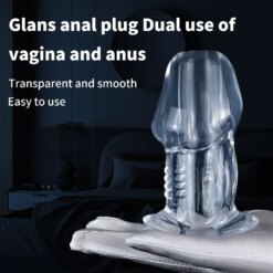 Plug Anal Oco Hollow Pênis Glans Shape Butt Plug