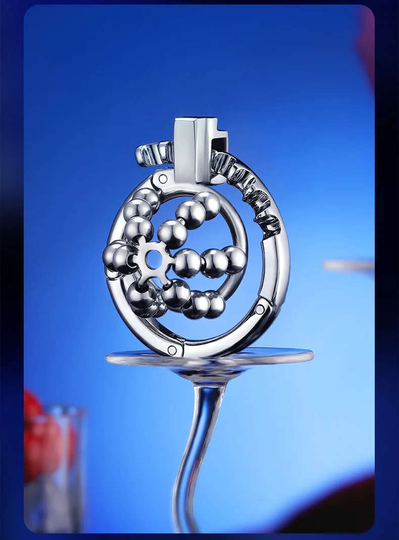 New Men's Metal Chastity Cage with Steel Ball Adjustable Locking Ring Breathable Abstinence Cock Cage SM Gay Sex Toy for Men 정조대
