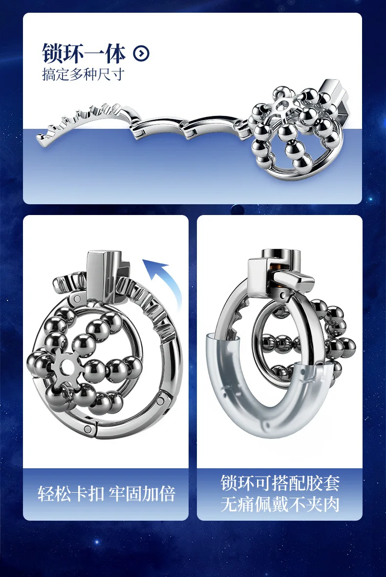 New Men's Metal Chastity Cage with Steel Ball Adjustable Locking Ring Breathable Abstinence Cock Cage SM Gay Sex Toy for Men 정조대