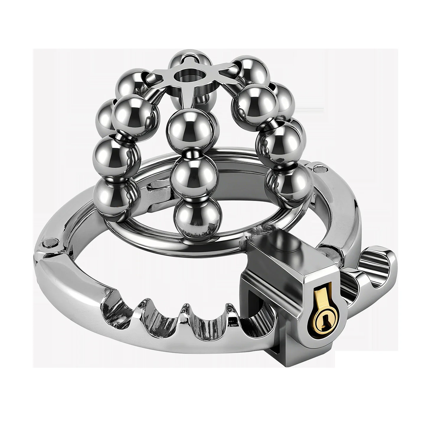 New Men's Metal Chastity Cage with Steel Ball Adjustable Locking Ring Breathable Abstinence Cock Cage SM Gay Sex Toy for Men 정조대