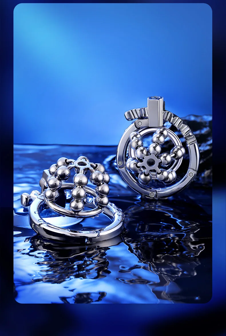 New Men's Metal Chastity Cage with Steel Ball Adjustable Locking Ring Breathable Abstinence Cock Cage SM Gay Sex Toy for Men 정조대