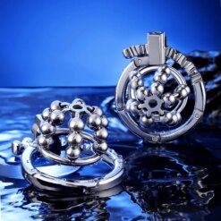 Alternative view of Gaiola de Castidade Ajustável Bola de Aço Metal Chastity Cage