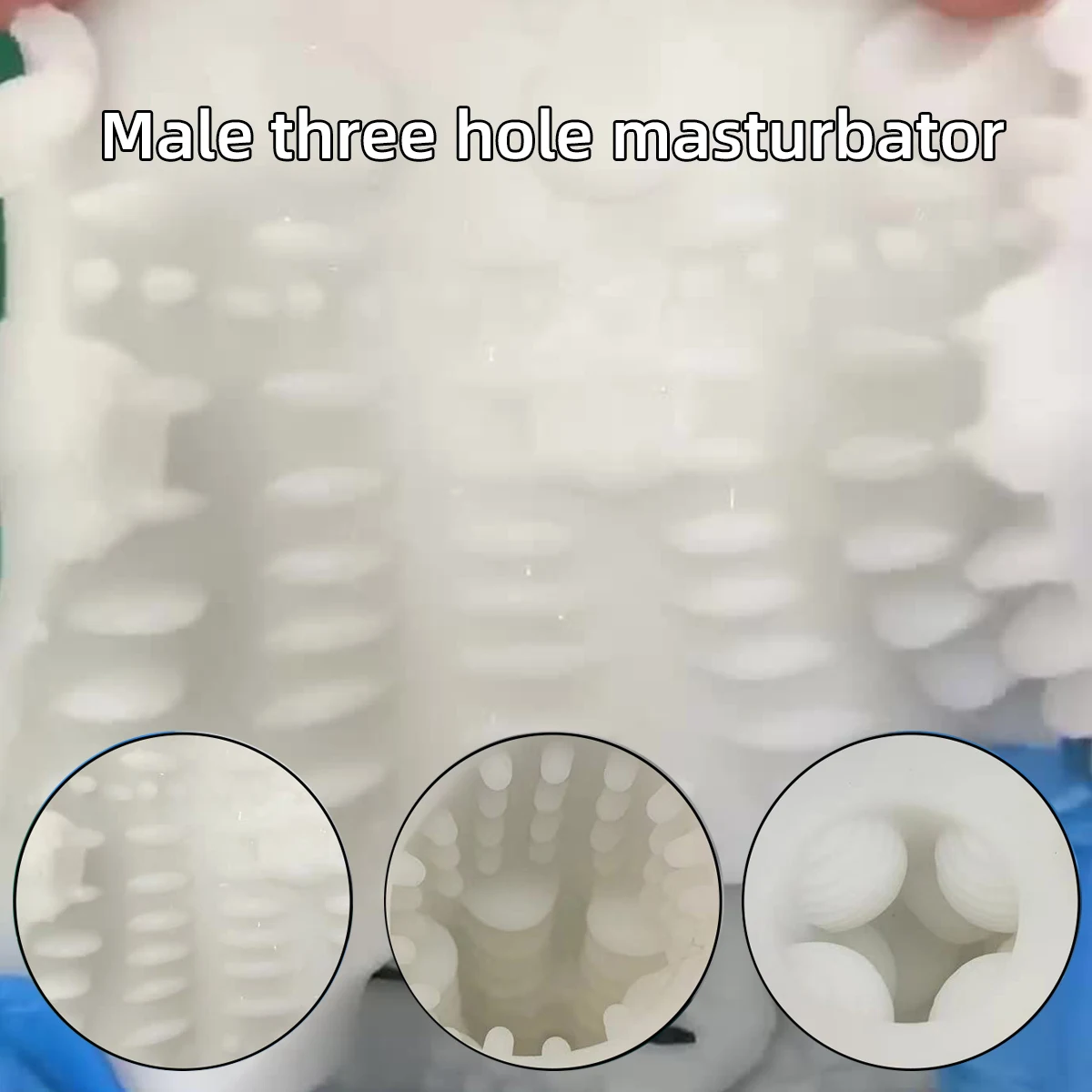 Male Masturbation Sex Toy Delay Trainer TPE Soft Rubber Three Channel Vaginal Penis Massage Airplane Cup Adult Products massage