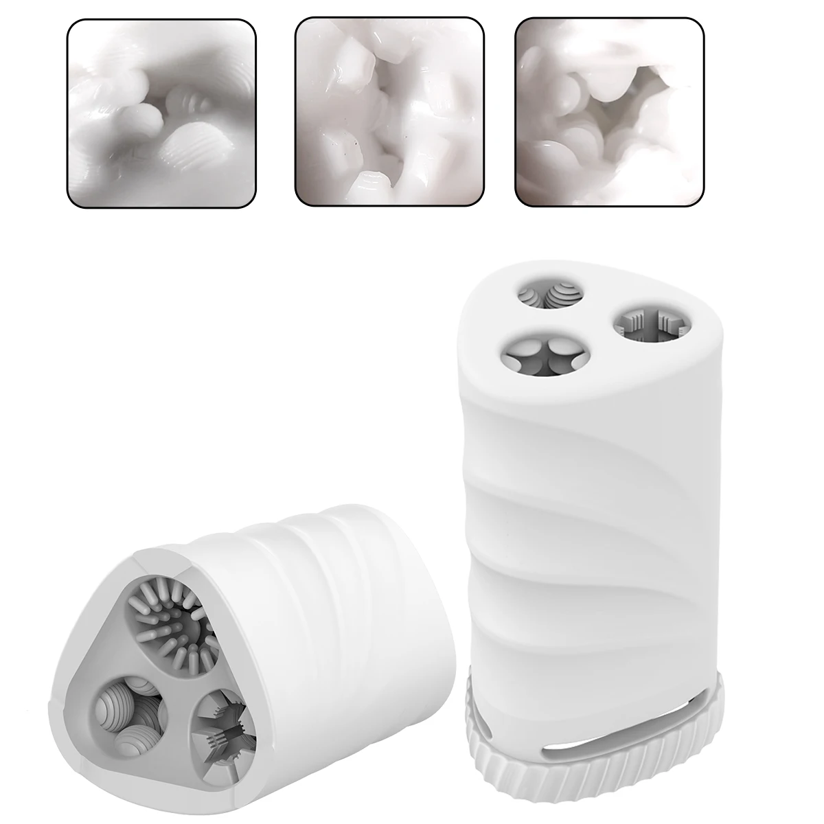 Male Masturbation Sex Toy Delay Trainer TPE Soft Rubber Three Channel Vaginal Penis Massage Airplane Cup Adult Products massage