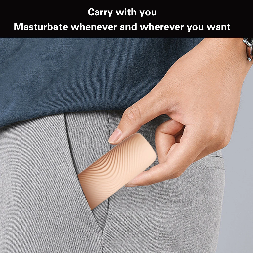 Masturbation Cup Portable Penis Massage Men Soft Vagina Anal Masturbator Sex Product Portable Peni Trainer for Men Adult Product
