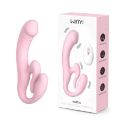 Strapless Controle Remoto 10 Frequências Dildo Vibrator