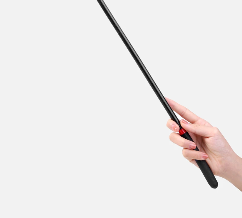 60CM Resin Material Long Straight Whip Riding Crop Flogger Black Glossy Handle Cover Paddle Slapper for Horse Training