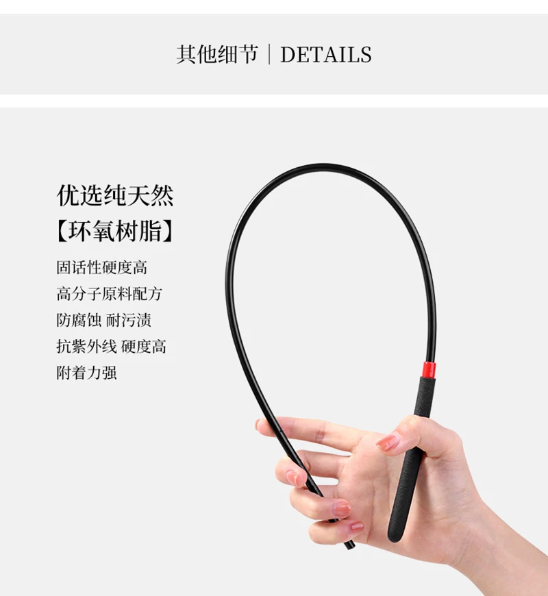 60CM Resin Material Long Straight Whip Riding Crop Flogger Black Glossy Handle Cover Paddle Slapper for Horse Training