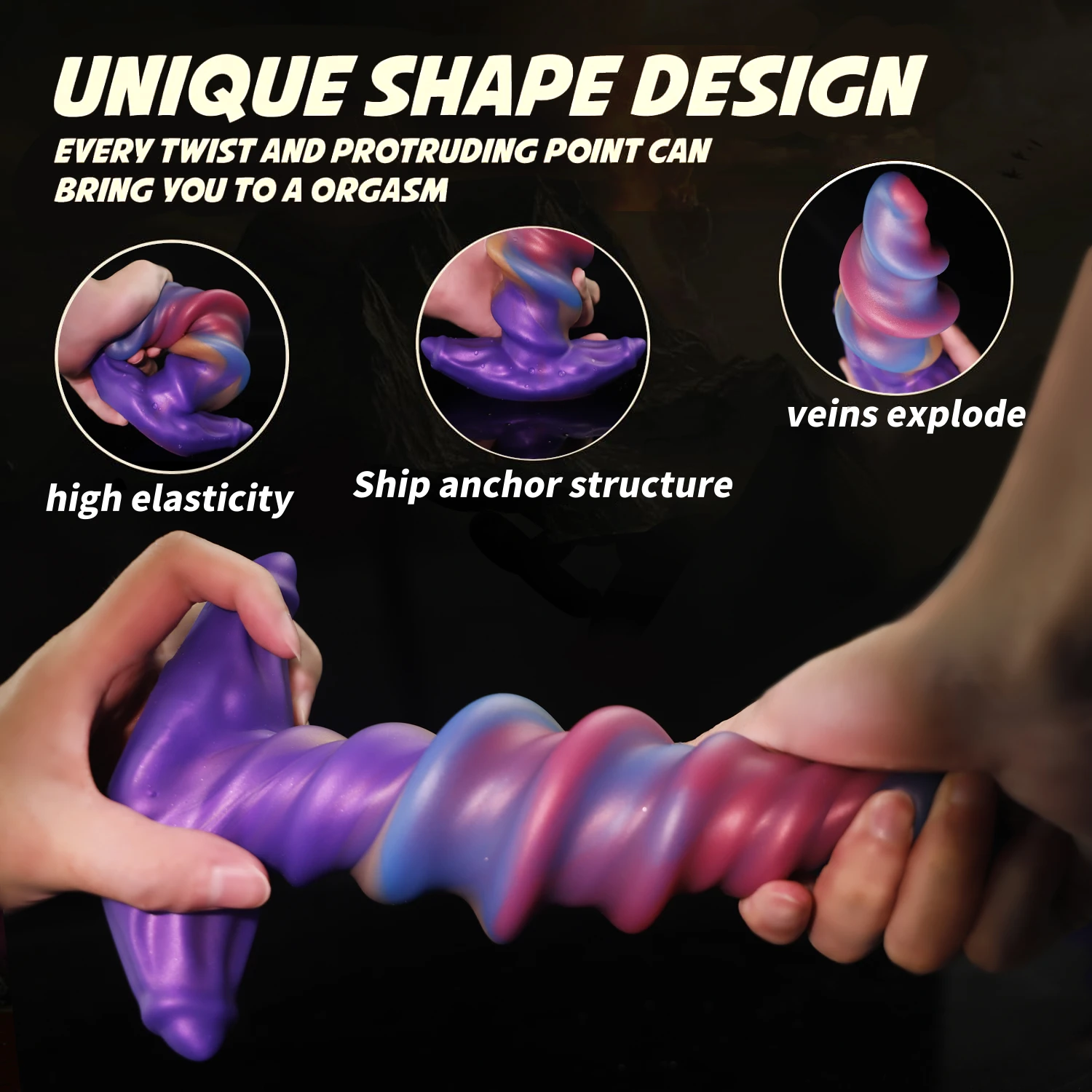 Silicone Screw Anal Plug Soft Butt Plug for Prostate Massage Big Dilation Sex Toys for Women/Men/Gay Adult Product Wearable Dick