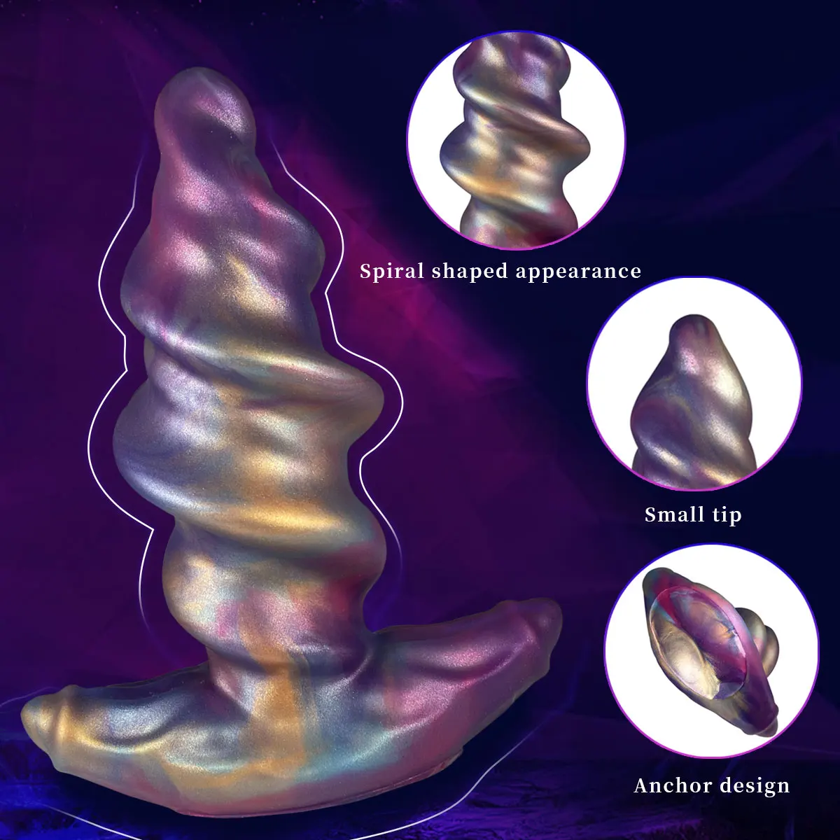 Silicone Screw Anal Plug Soft Butt Plug for Prostate Massage Big Dilation Sex Toys for Women/Men/Gay Adult Product Wearable Dick