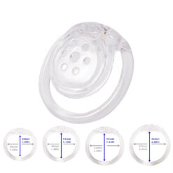 Cinto de Castidade Gaiola Achatada Clear Respirável