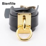 Pulseira Couro Dupla Oversized Leather Bracelet