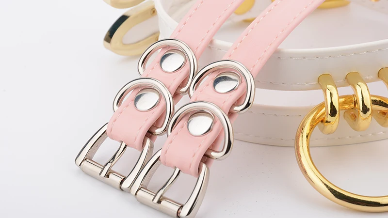 Classic Caged Frame Collar Hand Crafted PU Leather Choker O Round Shape Necklace Women Classic Caged Frame Collar Hand Crafted PU Leather Choker O Round Shape Necklace Women