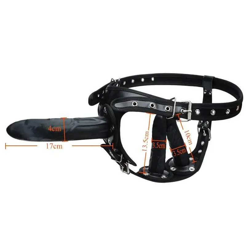 Big Long Strap on Dildo for Women Huge Silicone Triple Toys No with Panty Plug Dildo Vibration Anal Sex Lesbian Strapons