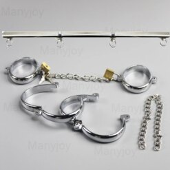 Algema e Tornozeleira de Metal com Corrente BDSM Handcuff