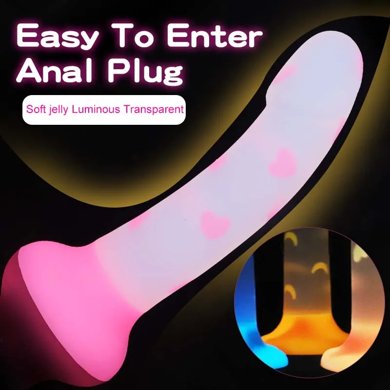 Consolo Luminoso Com Ventosa Jelly Soft Dildo
