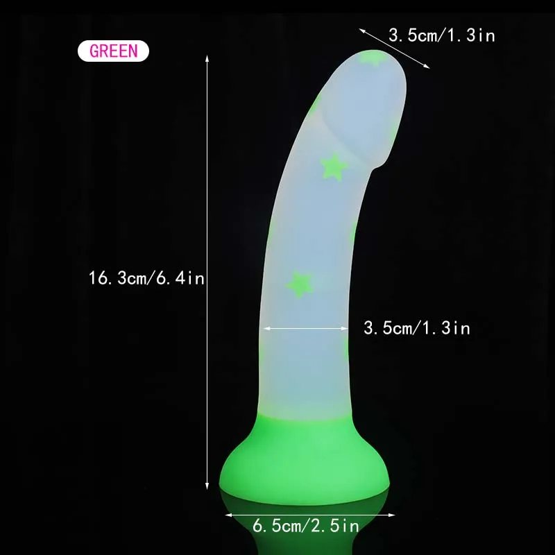 Cute Star Dildo Night Glowing Anal Plug Love-Jelly Noctilucent Light Dildo Vaginal G-spot Anorectal Prostate Massage Masturbator Cute Star Dildo Night Glowing Anal Plug Love-Jelly Noctilucent Light Dildo Vaginal G-spot Anorectal Prostate Massage Masturbator