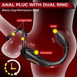 Anel Peniano Plug Anal Vibrador Massageador de Próstata Prostate Massager