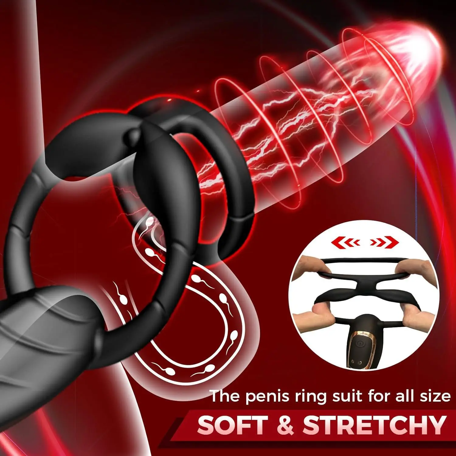 Male Penis Ring Vibrator Wireless Butt Plug Prostate Massager Cock Ring for Men Semen Lock Anal Plug Stimulator Adult Sexy Toys Male Penis Ring Vibrator Wireless Butt Plug Prostate Massager Cock Ring for Men Semen Lock Anal Plug Stimulator Adult Sexy Toys