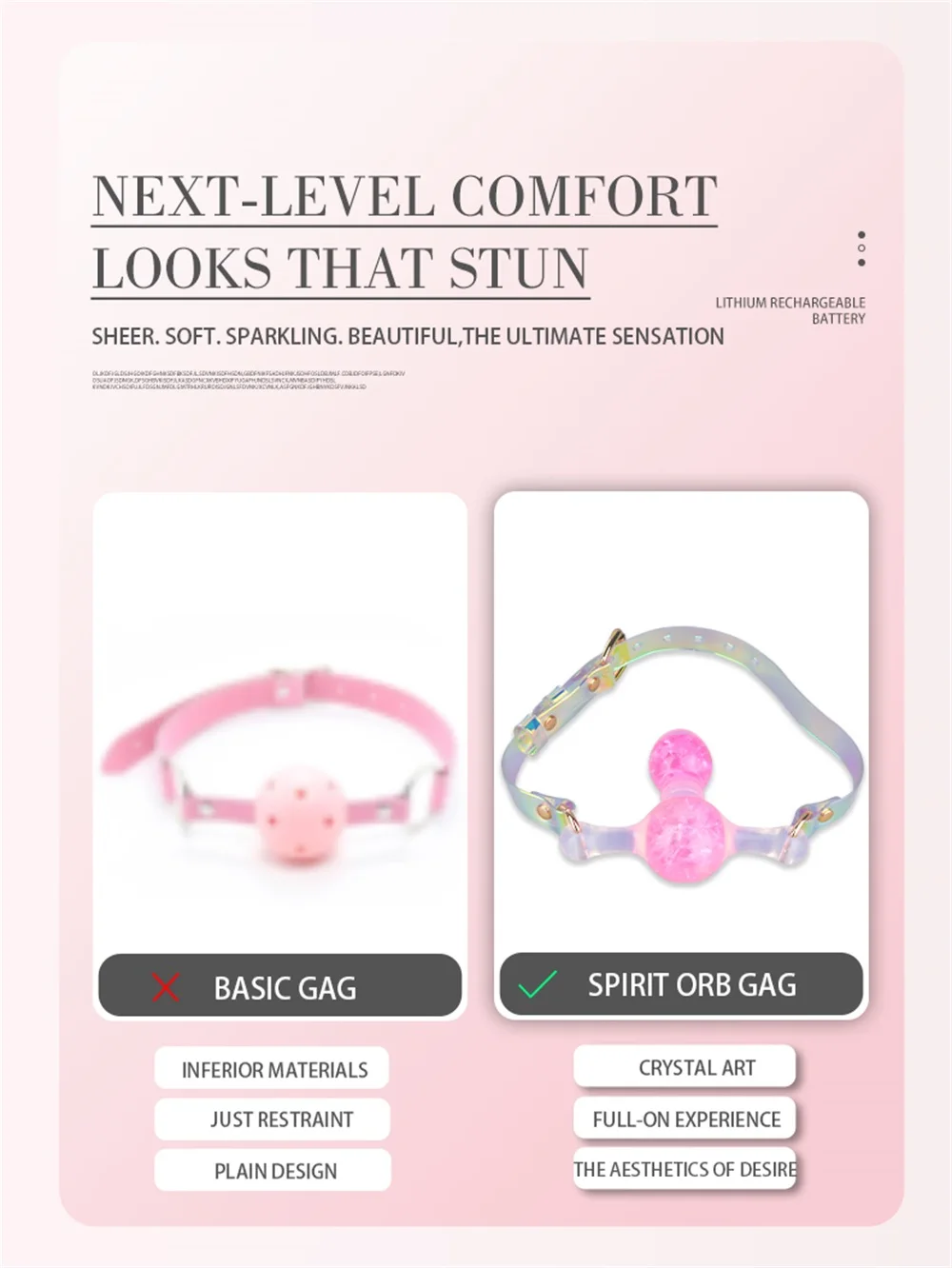 NSFU Mordaça de Silicone Gag Ball Bdsm - Imagem 6