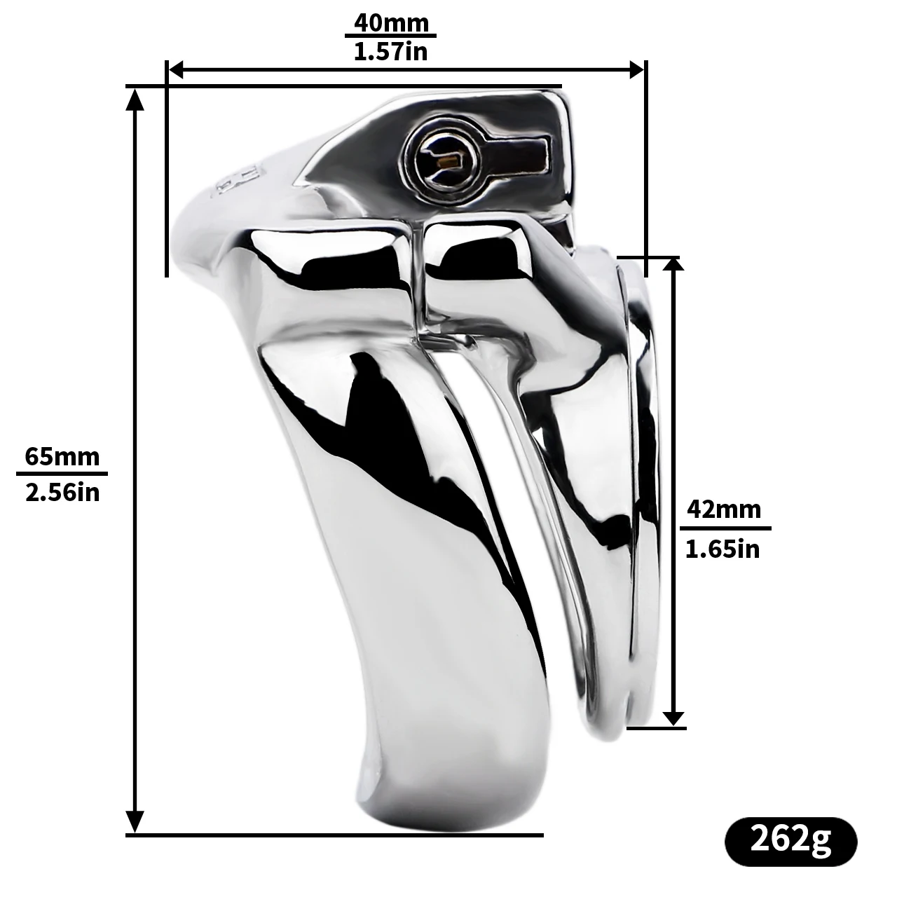 LEZEE Gaiola de Castidade Negativa Anel Peniano Negative Chastity Cage - Imagem 3