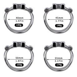 Alternative view of LEZEE Gaiola de Castidade Negativa Anel Peniano Negative Chastity Cage