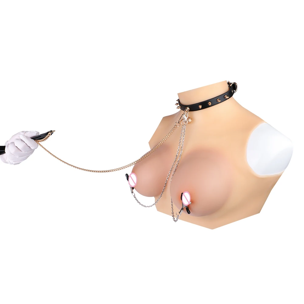 LEZEE Metal Collars Body Bondage Choker Necklace Pleasure Enhance Collar Goth Punk Chain Sexy Chockers Adult Sex Toys For Couple