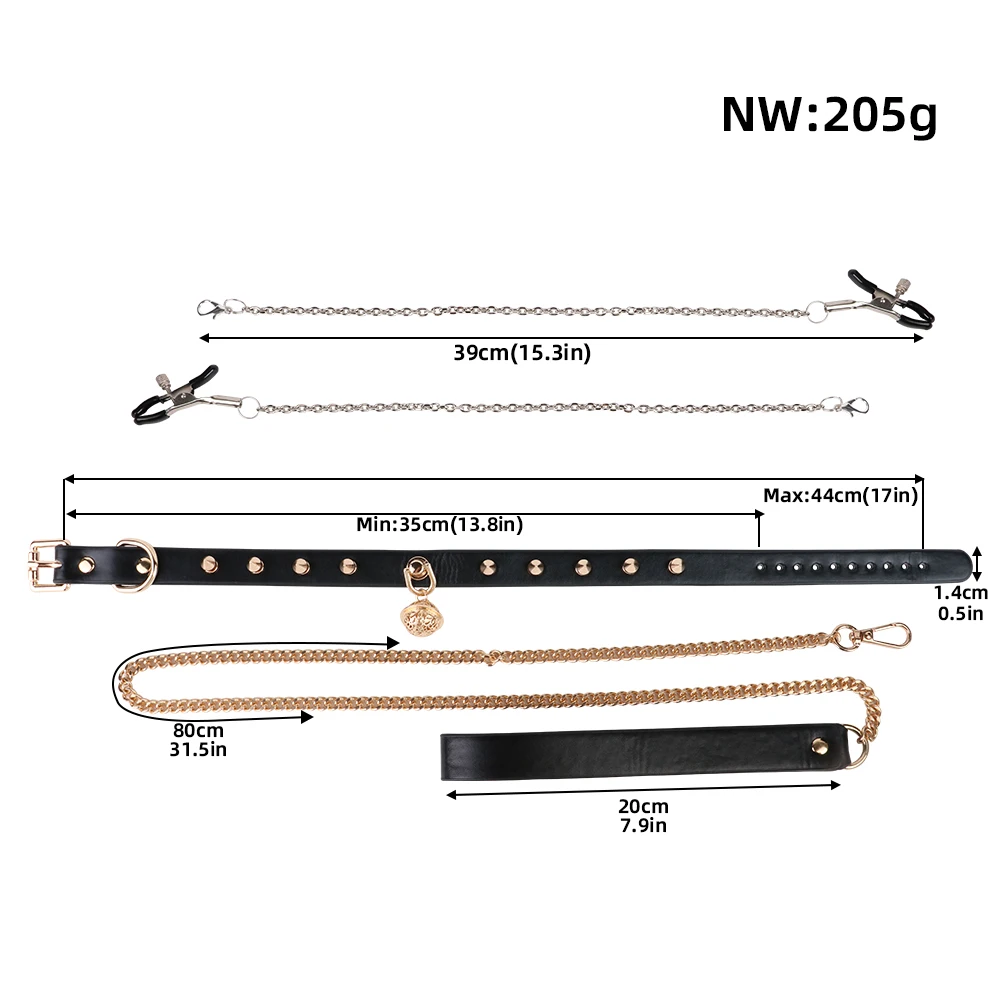 LEZEE Metal Collars Body Bondage Choker Necklace Pleasure Enhance Collar Goth Punk Chain Sexy Chockers Adult Sex Toys For Couple