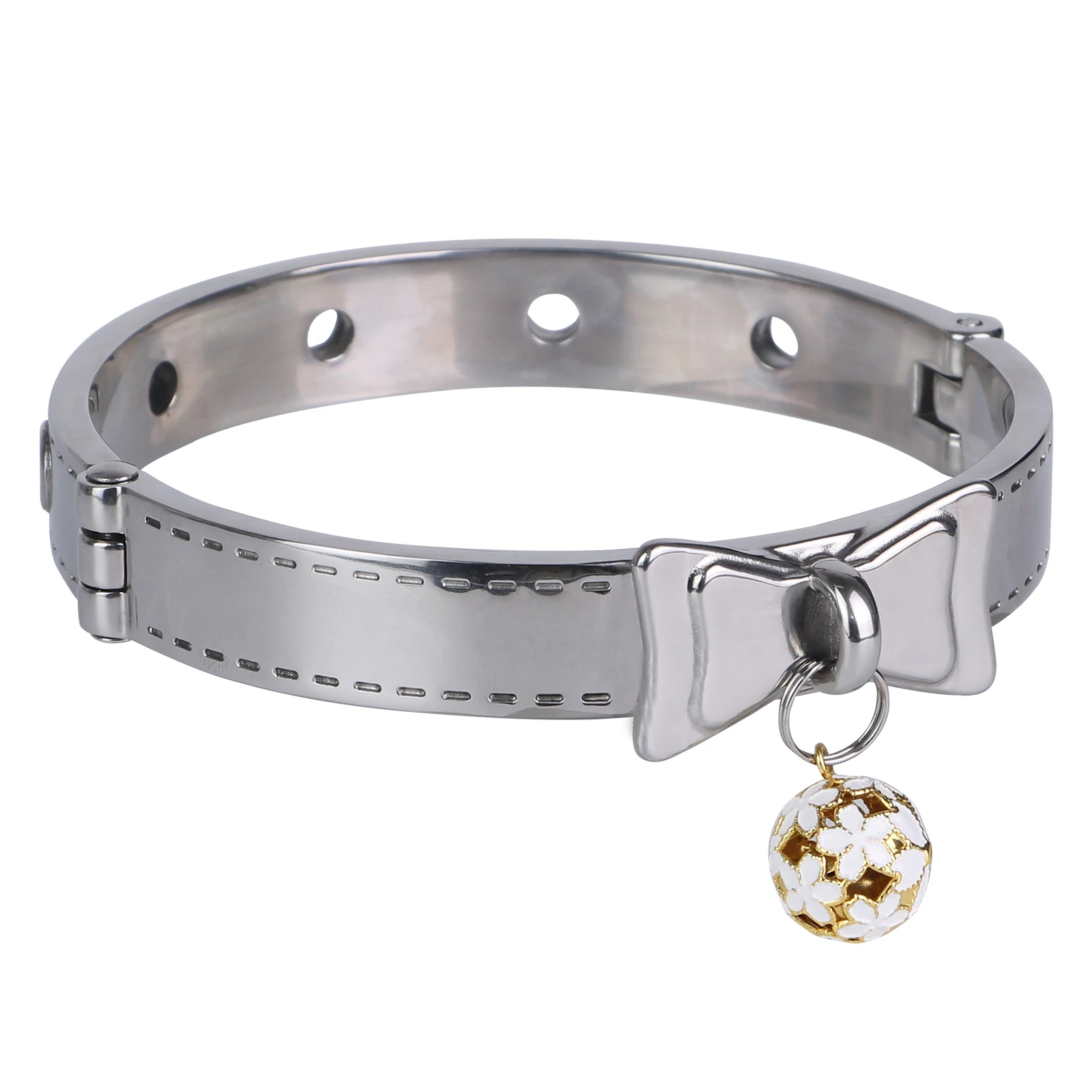 LEZEE Metal Collars Body Bondage Choker Necklace Pleasure Enhance Collar Goth Punk Chain Sexy Chockers Adult Sex Toys For Couple