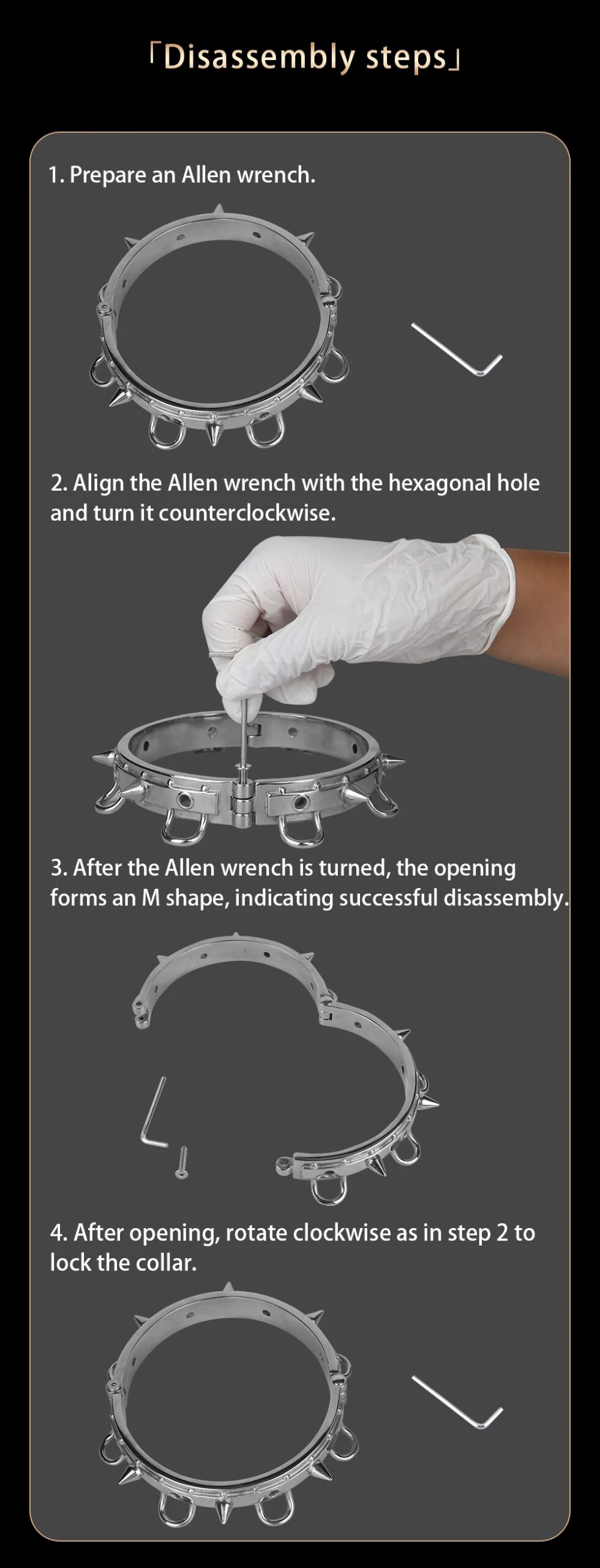 LEZEE Metal Collars Body Bondage Choker Necklace Pleasure Enhance Collar Goth Punk Chain Sexy Chockers Adult Sex Toys For Couple