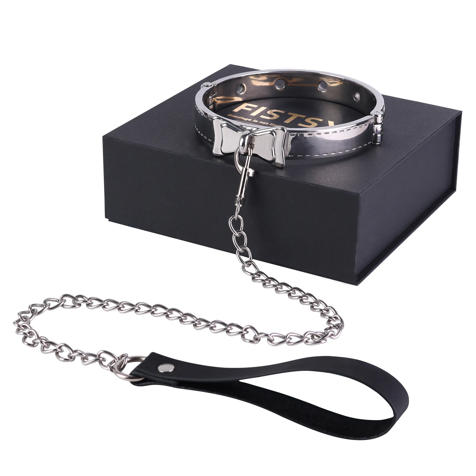 LEZEE Metal Collars Body Bondage Choker Necklace Pleasure Enhance Collar Goth Punk Chain Sexy Chockers Adult Sex Toys For Couple