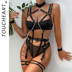 Alternative view of Toucheart Conjunto Lingerie 4 Peças Sexy Underwear Set