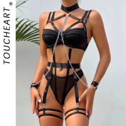 Toucheart Conjunto Lingerie 4 Peças Sexy Underwear Set