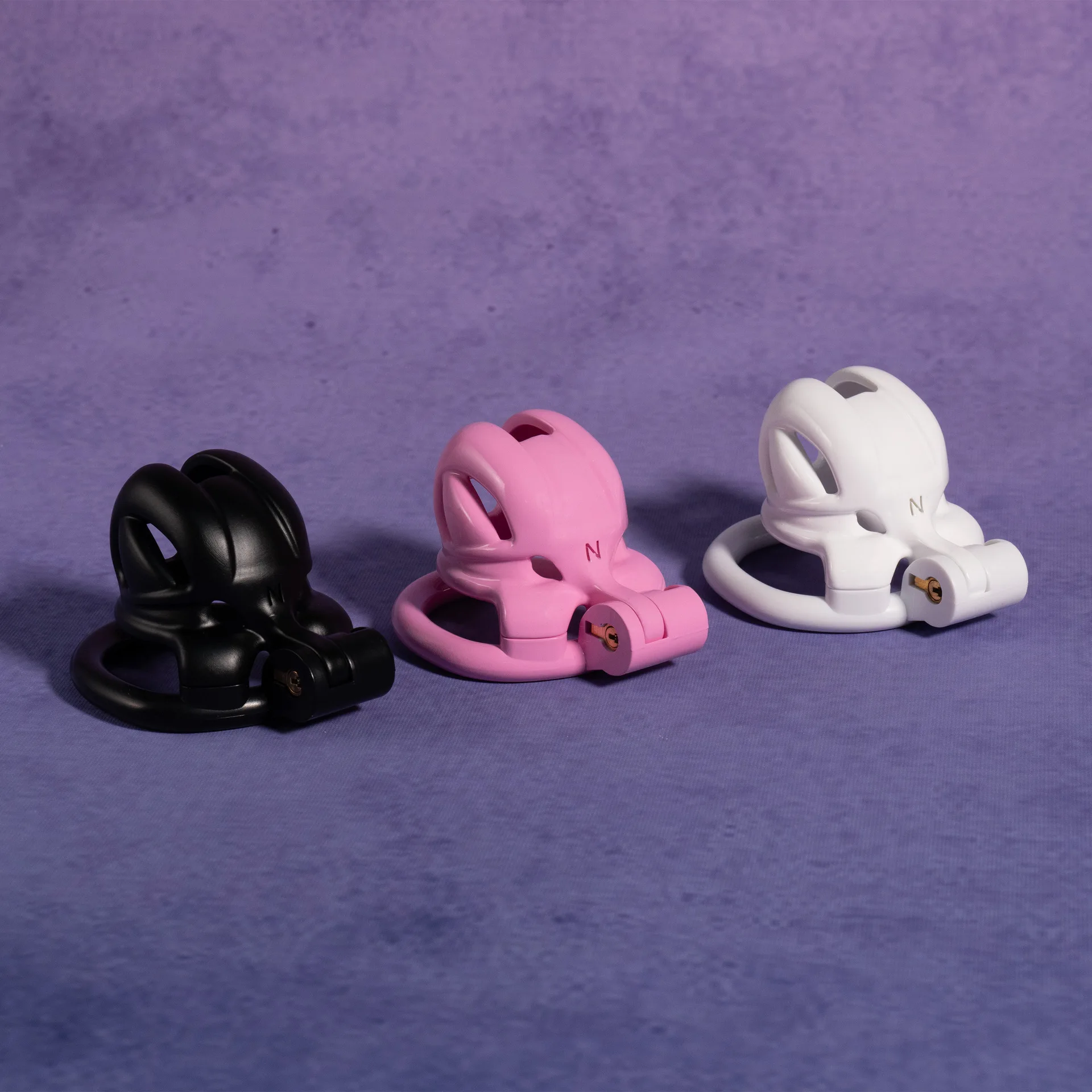 Mini Chastity Cage with Four Rings Male Penis Bondage Abstinence Cock Cage Chastity Lock Sissy Sex Toys for Man Gay Adult Tools