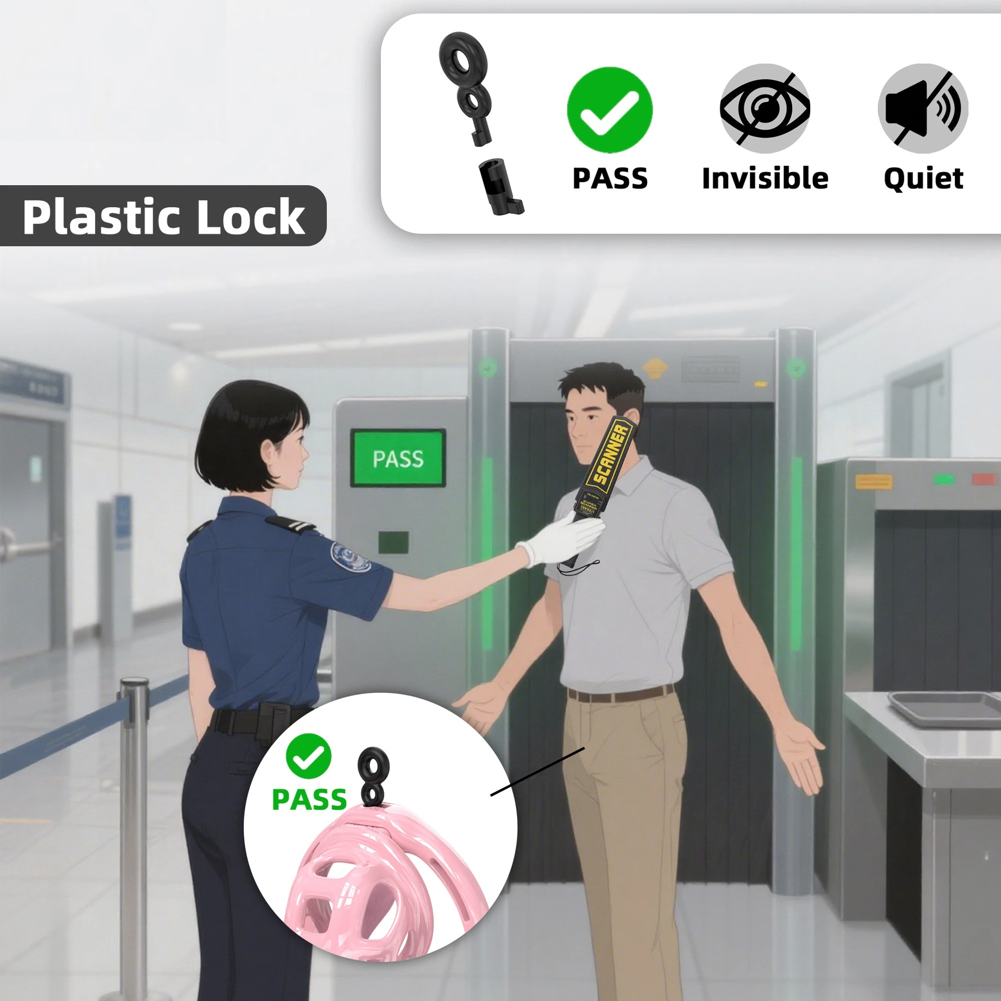 Male Chastity Cage Chastity Lock with 6 Cock Rings for Beginner Sissy Chastity Belt BDSM Abstinence Peins Plug Fetish Sex Toys Male Chastity Cage Chastity Lock with 6 Cock Rings for Beginner Sissy Chastity Belt BDSM Abstinence Peins Plug Fetish Sex Toys