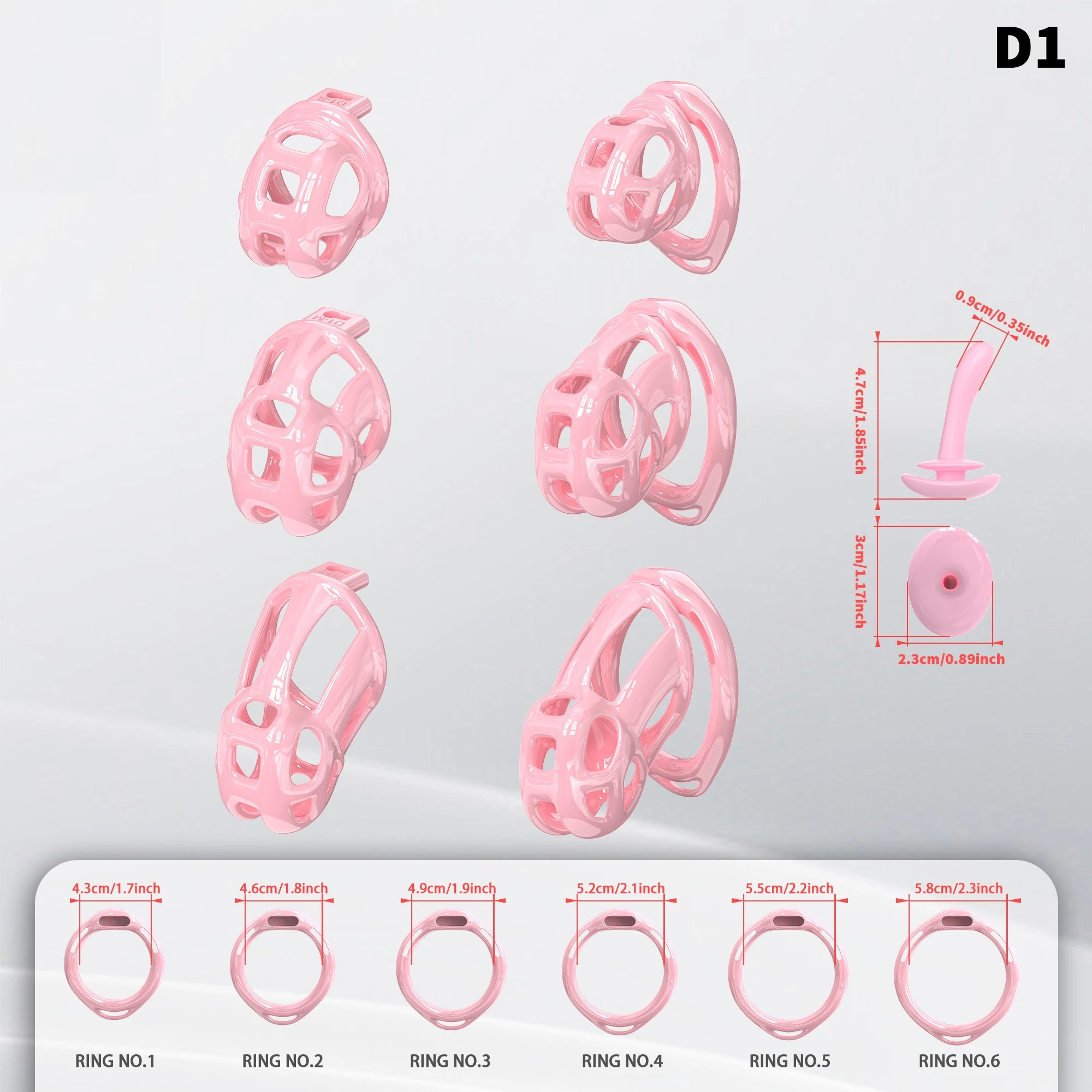 Male Chastity Cage Chastity Lock with 6 Cock Rings for Beginner Sissy Chastity Belt BDSM Abstinence Peins Plug Fetish Sex Toys Male Chastity Cage Chastity Lock with 6 Cock Rings for Beginner Sissy Chastity Belt BDSM Abstinence Peins Plug Fetish Sex Toys