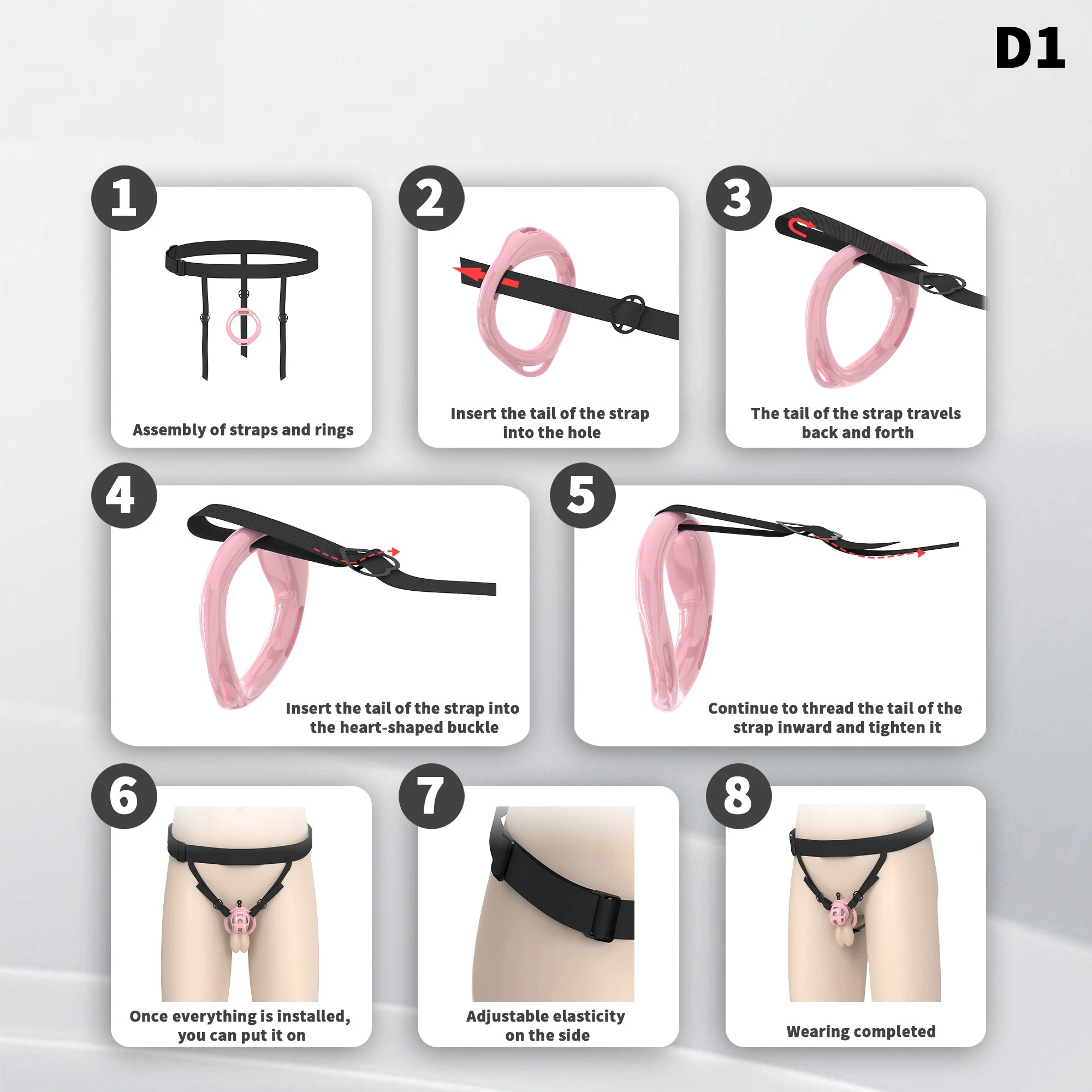 Male Chastity Cage Chastity Lock with 6 Cock Rings for Beginner Sissy Chastity Belt BDSM Abstinence Peins Plug Fetish Sex Toys Male Chastity Cage Chastity Lock with 6 Cock Rings for Beginner Sissy Chastity Belt BDSM Abstinence Peins Plug Fetish Sex Toys