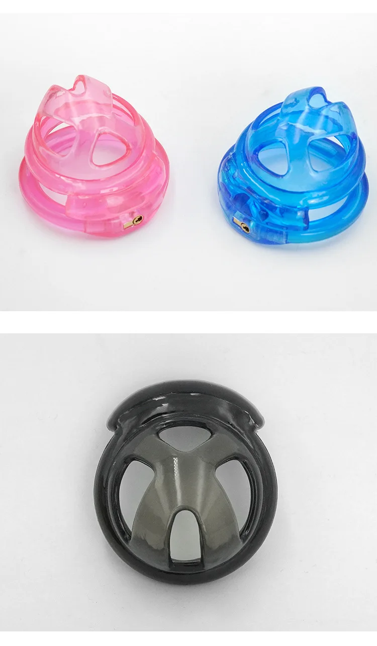 2025 Mini Mamba Dispositivo de Castidad masculina Jaula para pene transpirable Mini cerradura con 4 anillos pene Bondage