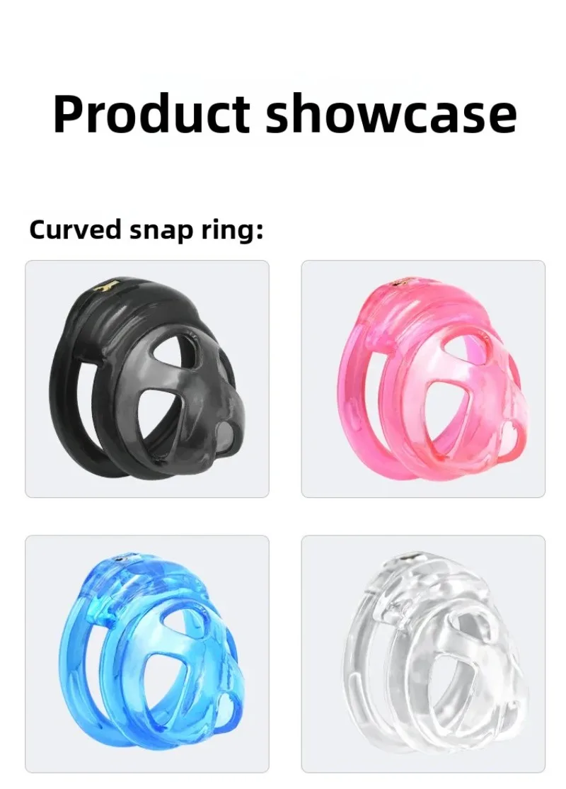 2025 Mini Mamba Dispositivo de Castidad masculina Jaula para pene transpirable Mini cerradura con 4 anillos pene Bondage