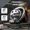 Gaiola de Castidade Achatada Anel Curvado Chastity Cage