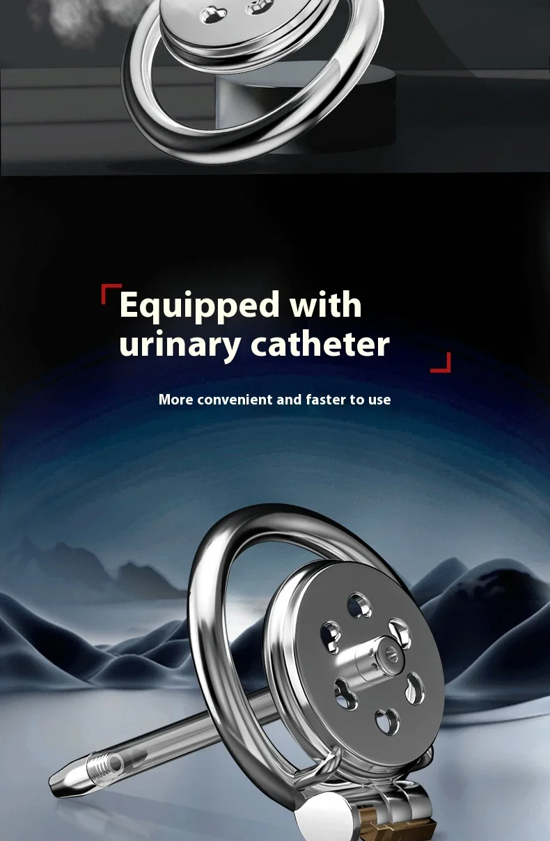 Cerradura de castidad plana SM para hombres, dispositivos de castidad de Metal,enchufe uretral,alto confort,antitrapa,cerradura Cerradura de castidad plana SM para hombres, dispositivos de castidad de Metal,enchufe uretral,alto confort,antitrapa,cerradura