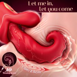 Alternative view of Vibrador 2 em 1 Inserção Lambida Thrusting Licking Vibrator