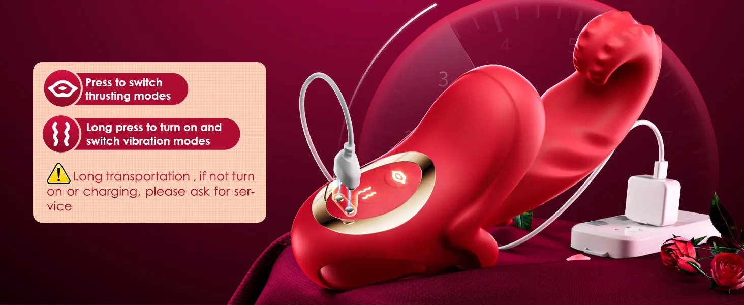 Thrusting Licking Tongue Vibrator for Women G Spot Clit Stimulator Female Masturbation Nipples Vagina Massager Adults Sex Toy